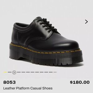 Dr. Martens Black Leather Platform Oxfords